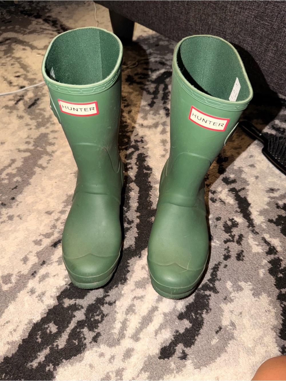 Hunter Kids Green Matte Waterproof Rain Boots